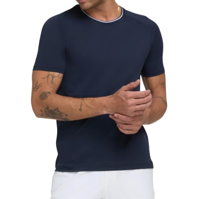 Koszulka tenisowa Wilson Crew Team Seamless granatowa męska